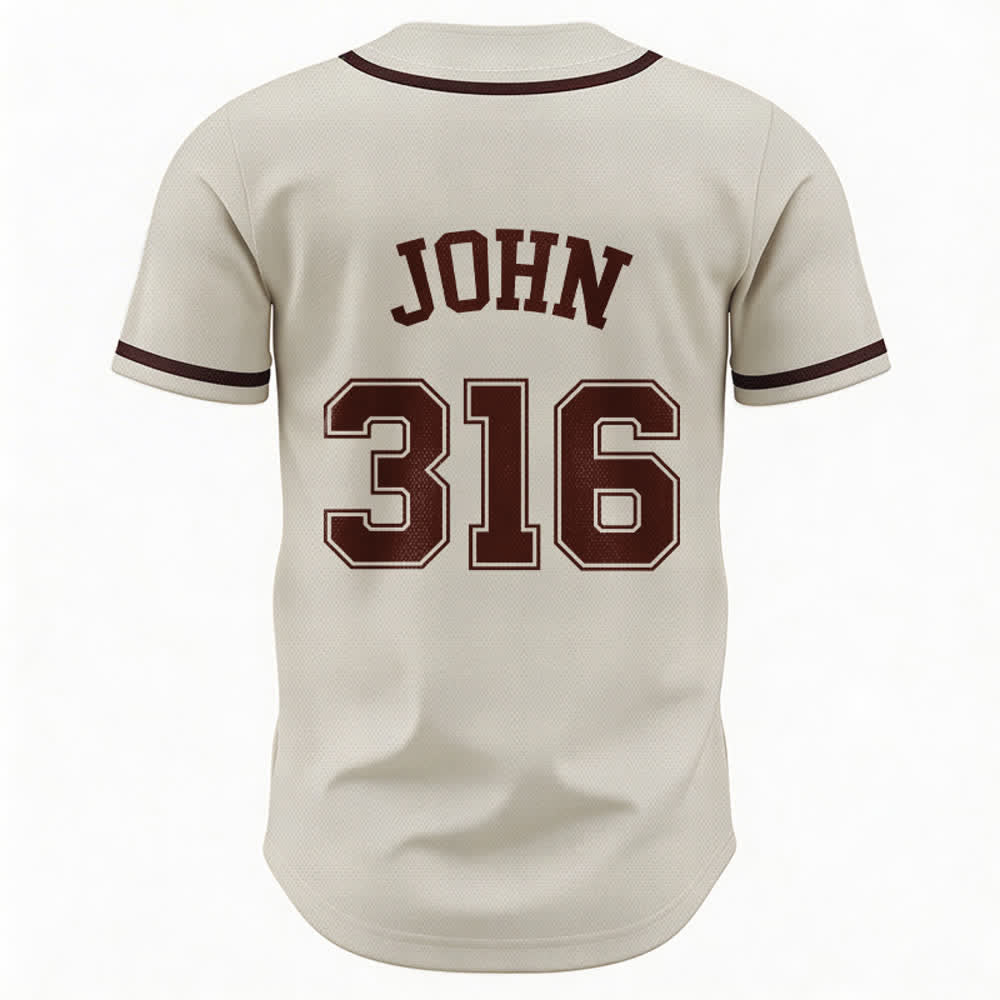 Christianartworkshop Sporty Team Jesus John 316 Inspirational Scripture Statement Unisex Baseball Jersey - image 30
