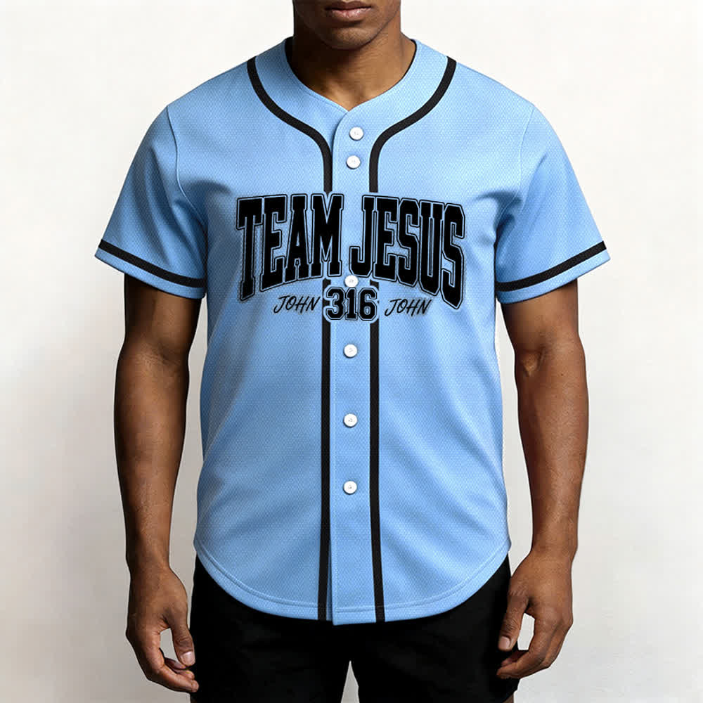 Christianartworkshop Sporty Team Jesus John 316 Inspirational Scripture Statement Unisex Baseball Jersey - image 38