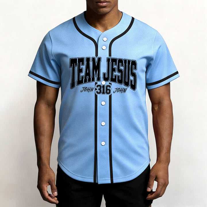 Christianartworkshop Sporty Team Jesus John 316 Inspirational Scripture Statement Unisex Baseball Jersey - image 38