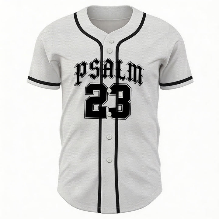 Christianartworkshop Peace Dove & Faith Slogan Religious Psalm 23 Athletic Design Unisex Baseball Jersey - image 8