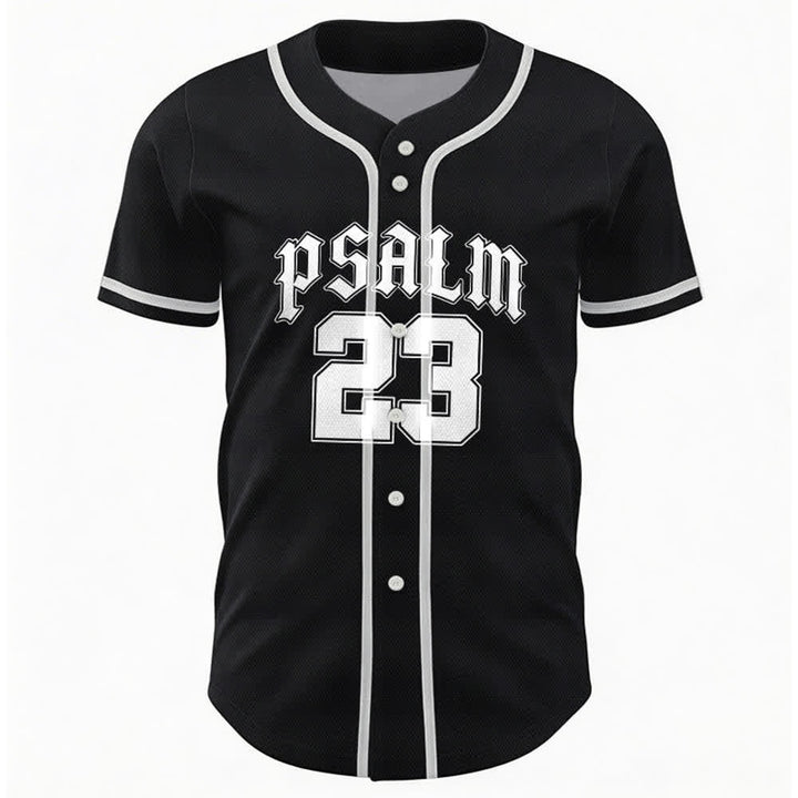 Christianartworkshop Peace Dove & Faith Slogan Religious Psalm 23 Athletic Design Unisex Baseball Jersey - image 1