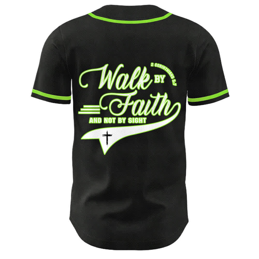 Christianartworkshop Walk By Faith And Not By Sight Cross Scripture Graphic Unisex Baseball Jersey - image 22