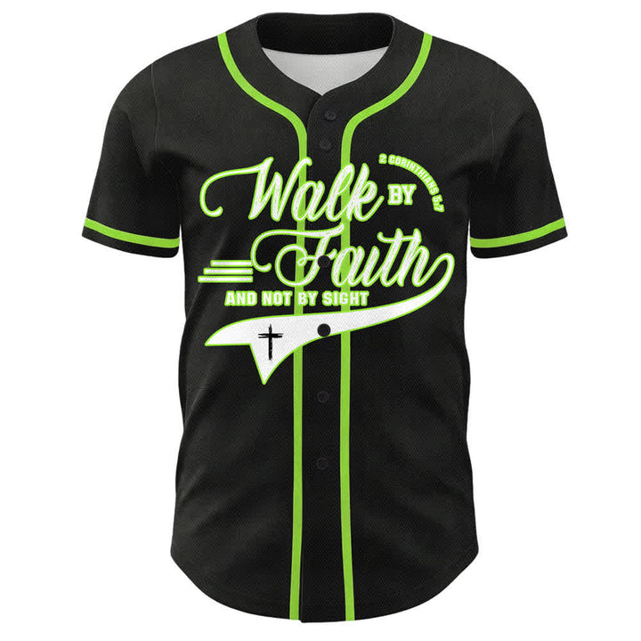 Christianartworkshop Walk By Faith And Not By Sight Cross Scripture Graphic Unisex Baseball Jersey - image 23