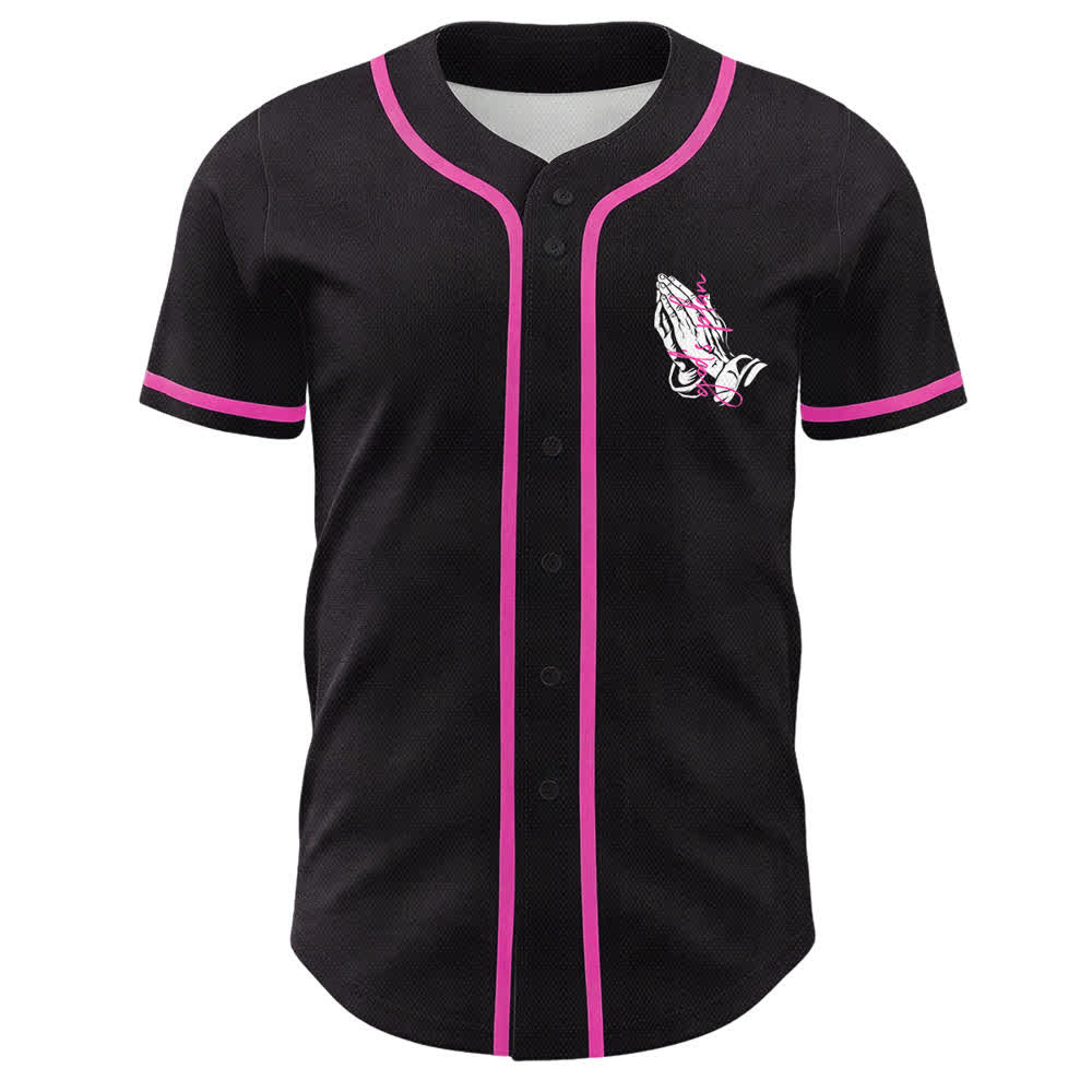 Christianartworkshop God's Plan Praying Hands Faith Slogan Dual Side Printed Unisex Baseball Jersey - image 20