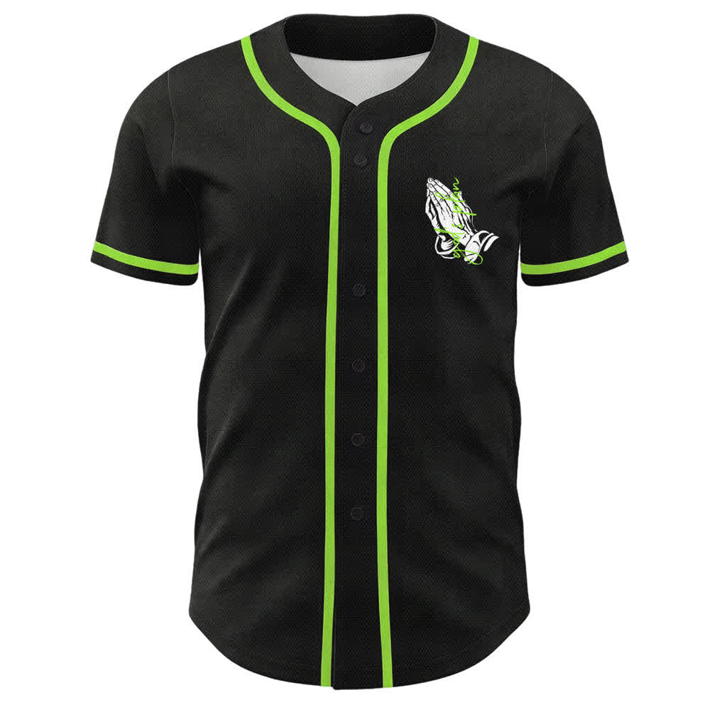 Christianartworkshop God's Plan Praying Hands Faith Slogan Dual Side Printed Unisex Baseball Jersey - image 23