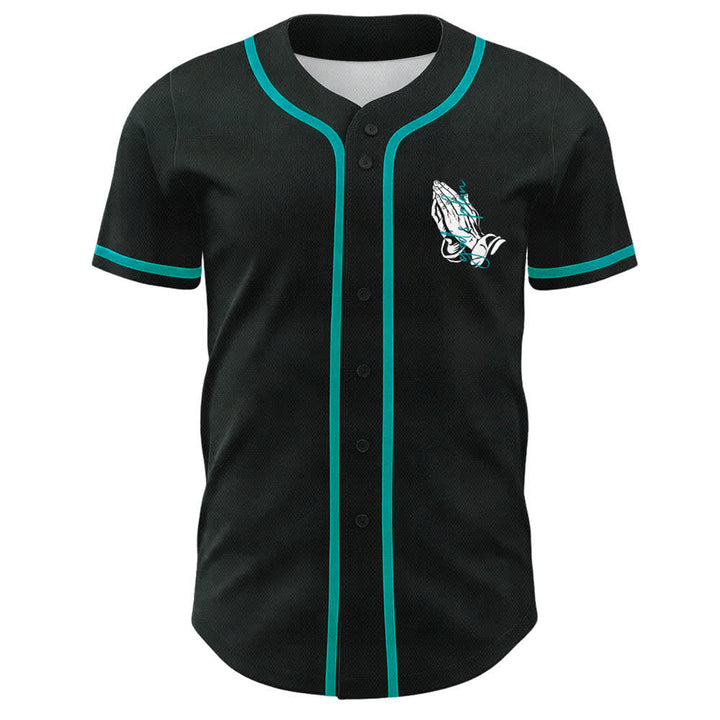 Christianartworkshop God's Plan Praying Hands Faith Slogan Dual Side Printed Unisex Baseball Jersey - image 14