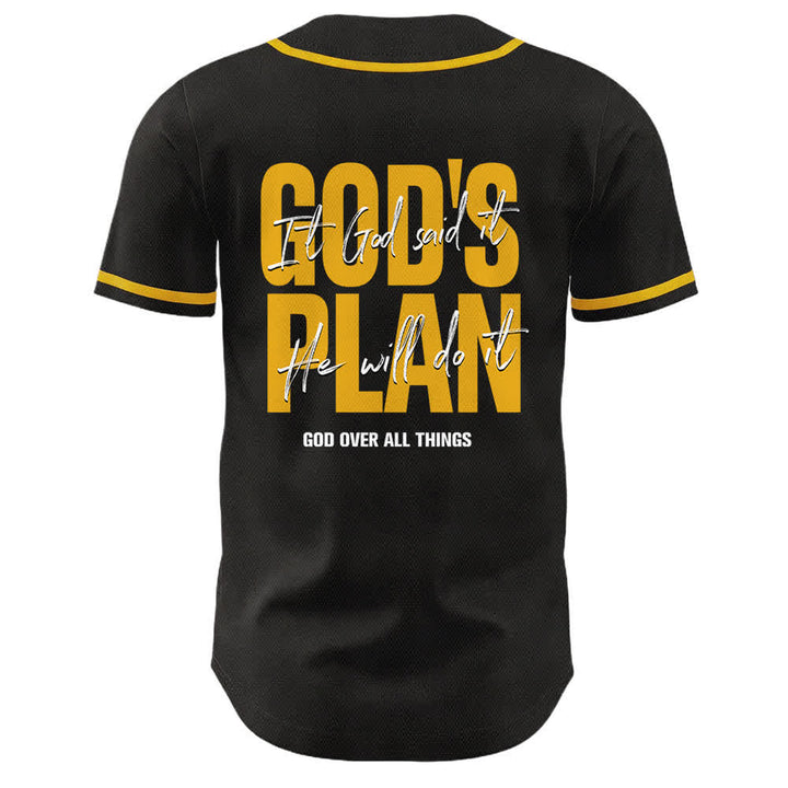 Christianartworkshop God's Plan Praying Hands Faith Slogan Dual Side Printed Unisex Baseball Jersey - image 4