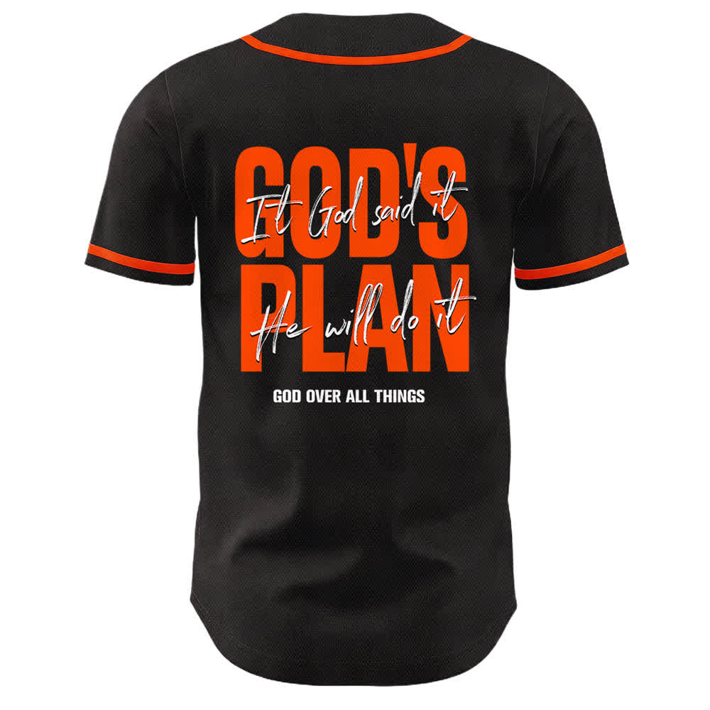 Christianartworkshop God's Plan Praying Hands Faith Slogan Dual Side Printed Unisex Baseball Jersey - image 10