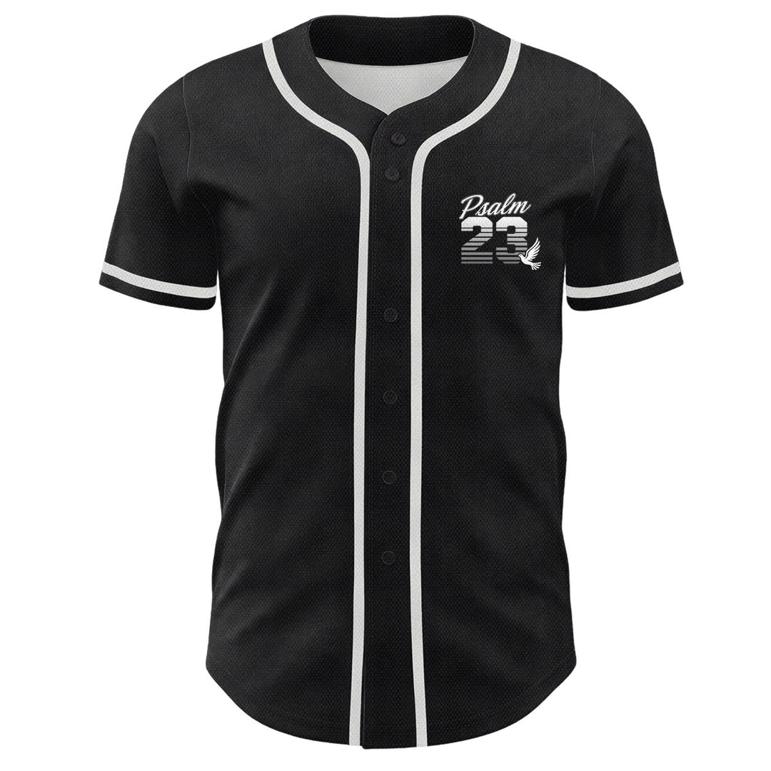 Christianartworkshop Retro Striped Gradient Number Cursive Psalm 23 Unisex Baseball Jersey - image 8