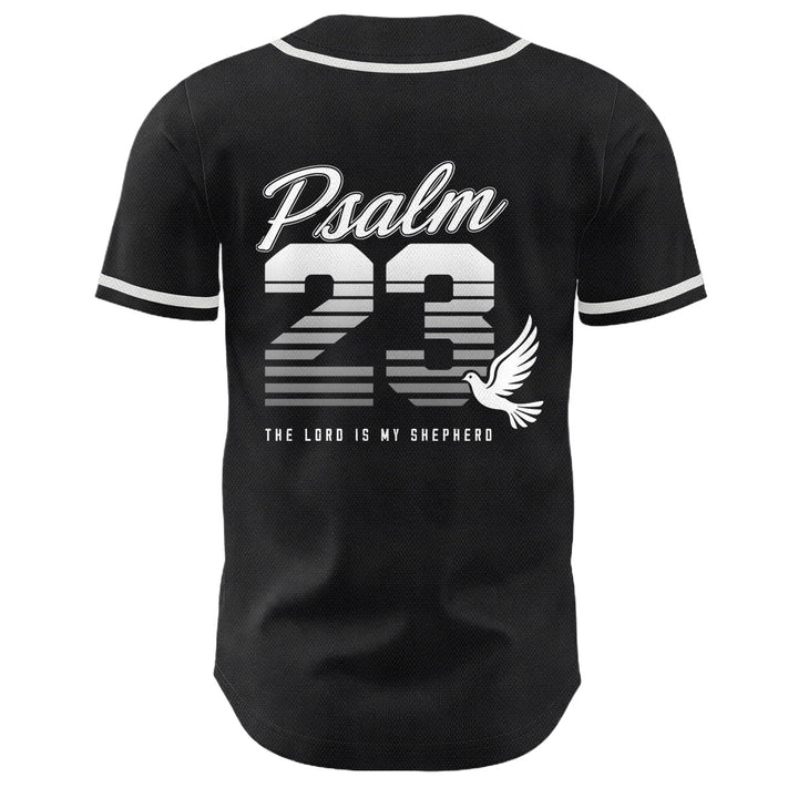 Christianartworkshop Retro Striped Gradient Number Cursive Psalm 23 Unisex Baseball Jersey - image 7