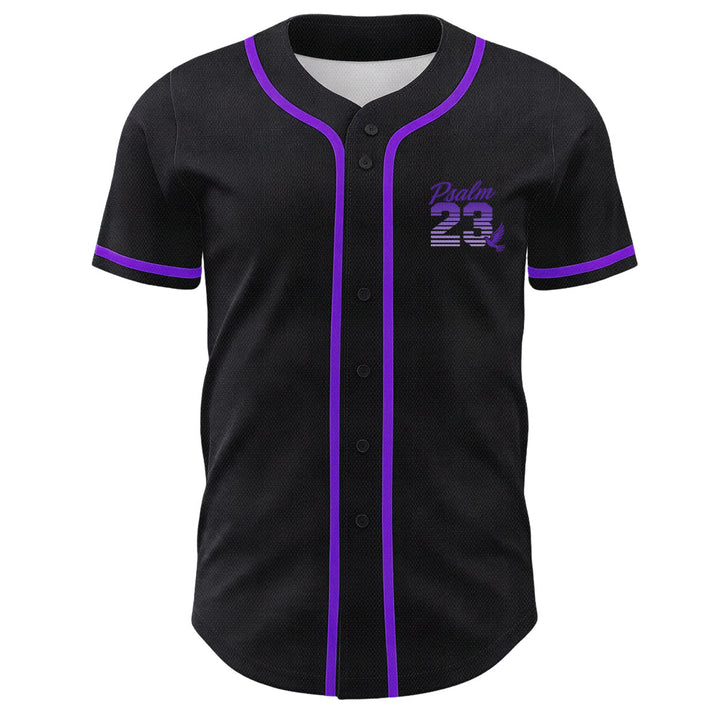 Christianartworkshop Retro Striped Gradient Number Cursive Psalm 23 Unisex Baseball Jersey - image 26