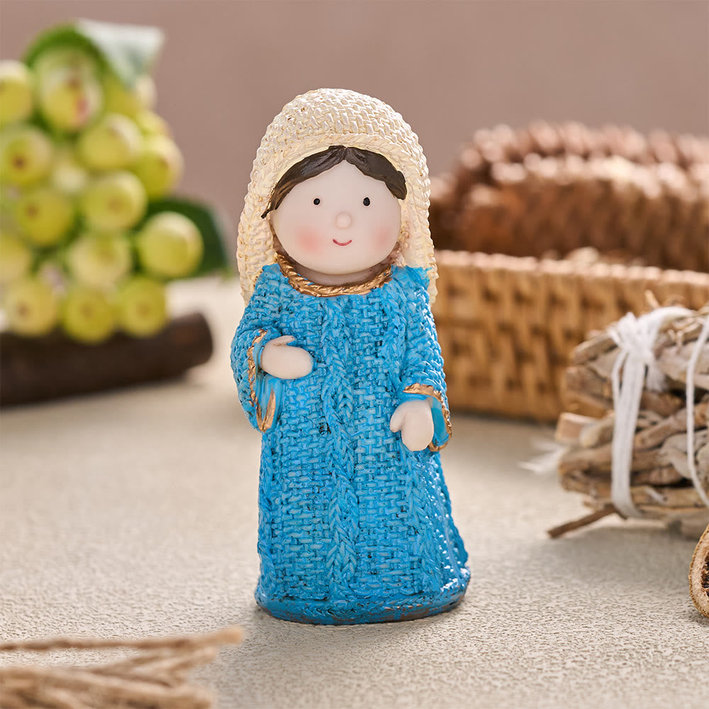 Christianartworkshop Mini Nativity Pair Character Ornaments: Symbol of Quiet Heavenly Harmony - image 6