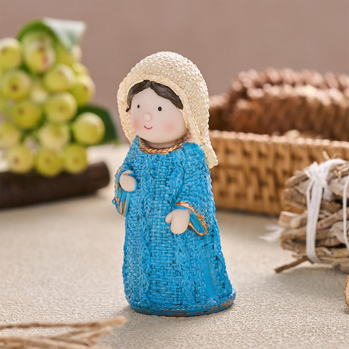 Christianartworkshop Mini Nativity Pair Character Ornaments: Symbol of Quiet Heavenly Harmony - image 7