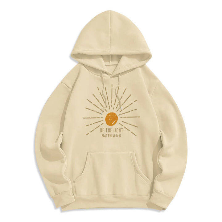Christianartworkshop Be The Light Matthew 5:14 Pullover Hoodie - Beige - 2XL - image 6