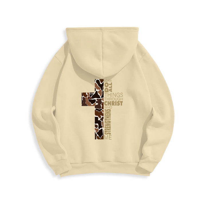 Christianartworkshop Earthtone Cross Verse Detail Streetwear Fleece Lined Polyester Hoodie - image 10