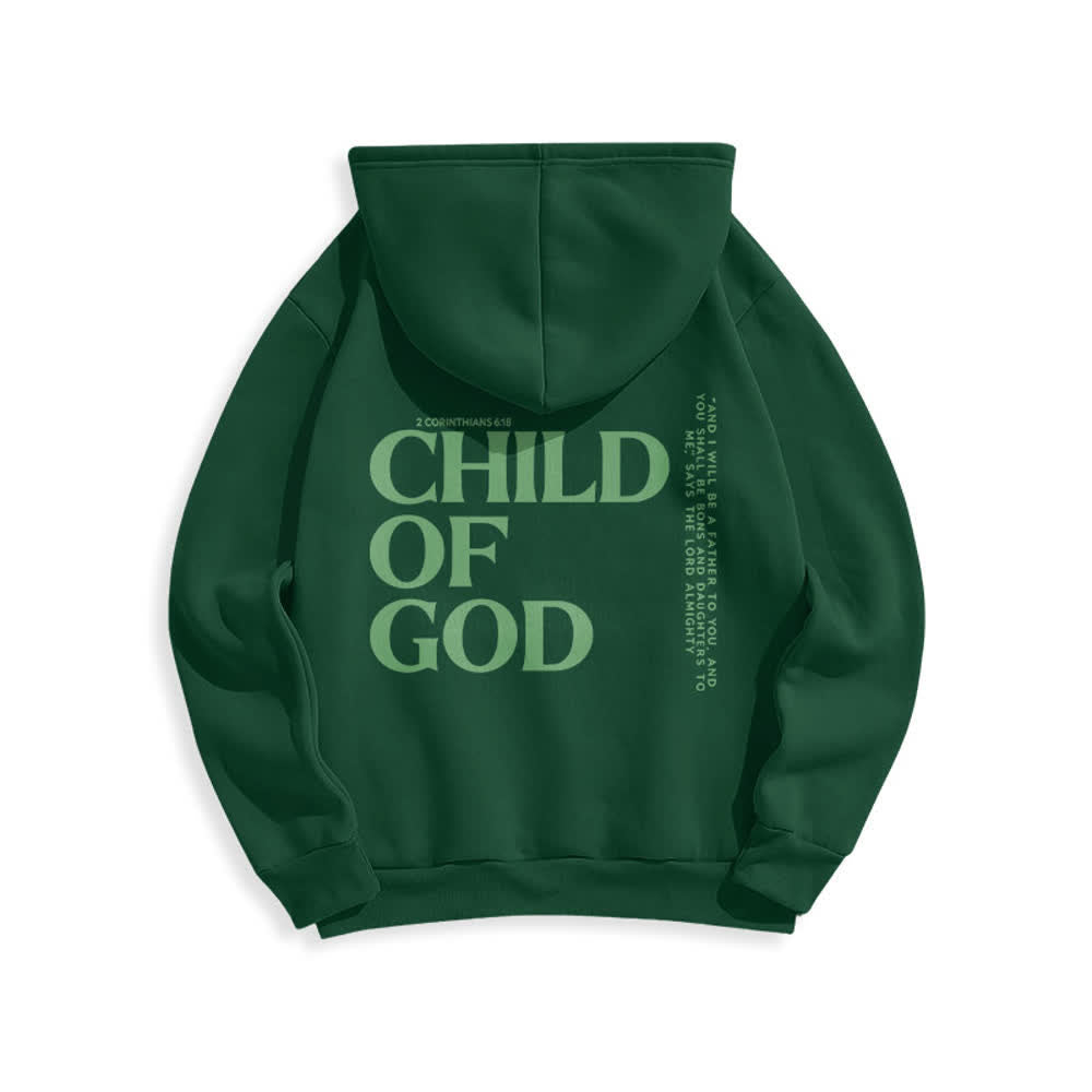 Christianartworkshop Child Of God Minimalist Statement Pullover Fleece Lined Polyester Hoodie - image 22