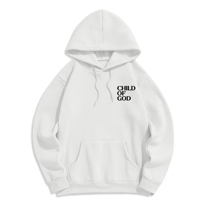 Christianartworkshop Child Of God Minimalist Statement Pullover Fleece Lined Polyester Hoodie - image 2