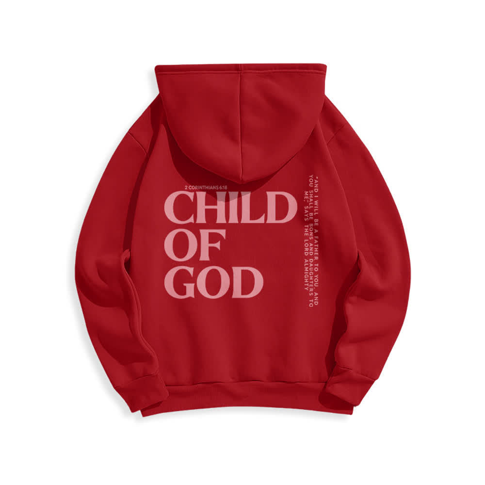 Christianartworkshop Child Of God Minimalist Statement Pullover Fleece Lined Polyester Hoodie - image 7