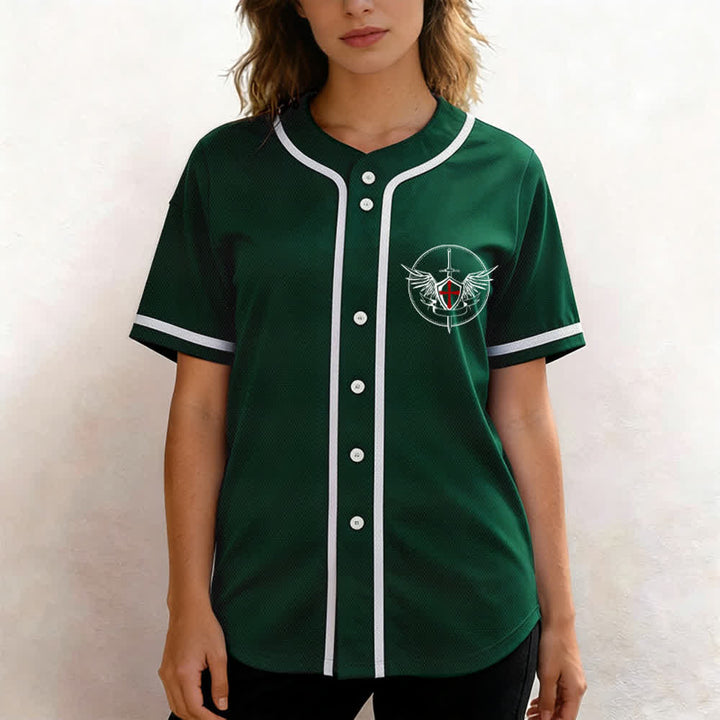 Christianartworkshop Saint Michael Defend Us In Battle Baseball Jersey - image 18