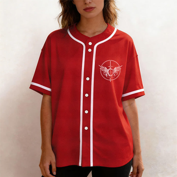 Christianartworkshop Saint Michael Defend Us In Battle Baseball Jersey - image 46