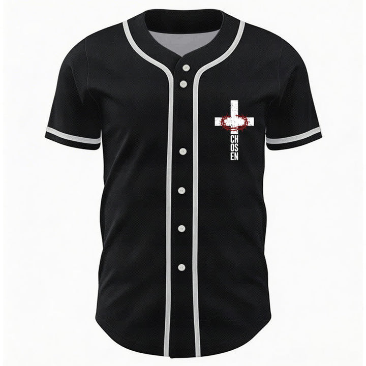 Christianartworkshop Jesus THE WAY THE TRUTH THE LIFE Button Up Baseball Jersey - image 2