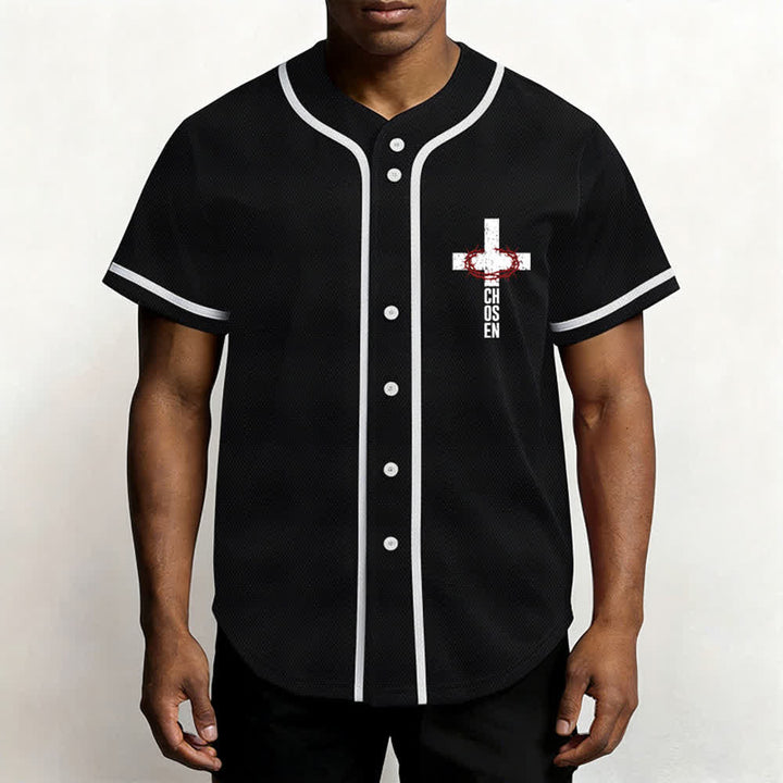 Christianartworkshop Jesus THE WAY THE TRUTH THE LIFE Button Up Baseball Jersey - image 6