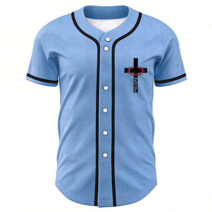 Christianartworkshop Jesus Cross Mesh Button Up Baseball Jersey - image 51
