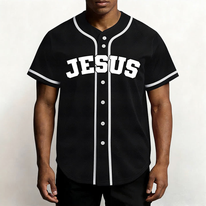 Christianartworkshop Rooted In Christ Black Button Up Baseball Jersey - image 6