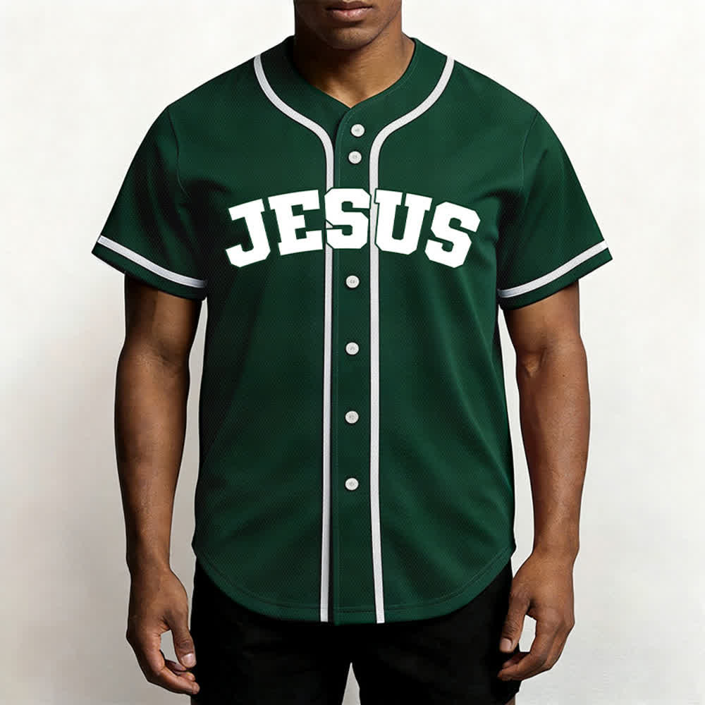 Christianartworkshop Rooted In Christ Black Button Up Baseball Jersey - image 34