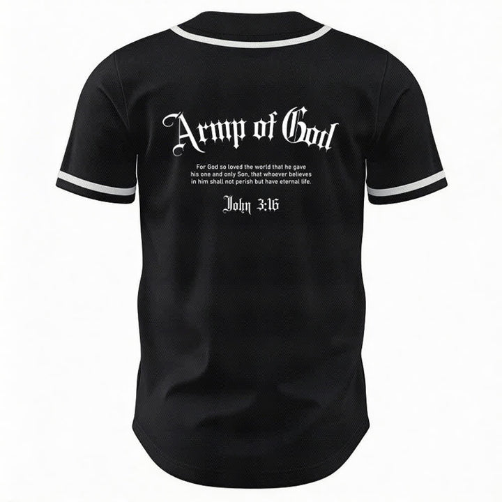 Christianartworkshop Army Of God Streetwear Baseball Jersey - image 8