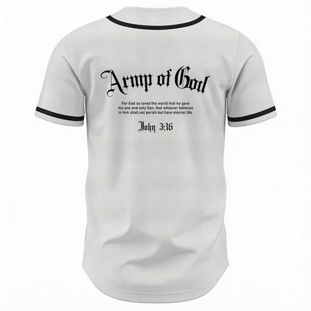 Christianartworkshop Army Of God Streetwear Baseball Jersey - image 1