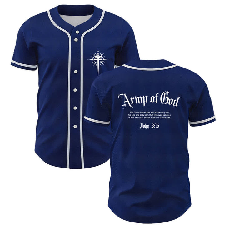 Christianartworkshop Army Of God Streetwear Baseball Jersey - Navy - 5XL - image 49