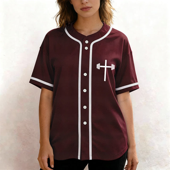 Christianartworkshop Lift Heavy Pray Hard Navy Baseball Jersey - image 25