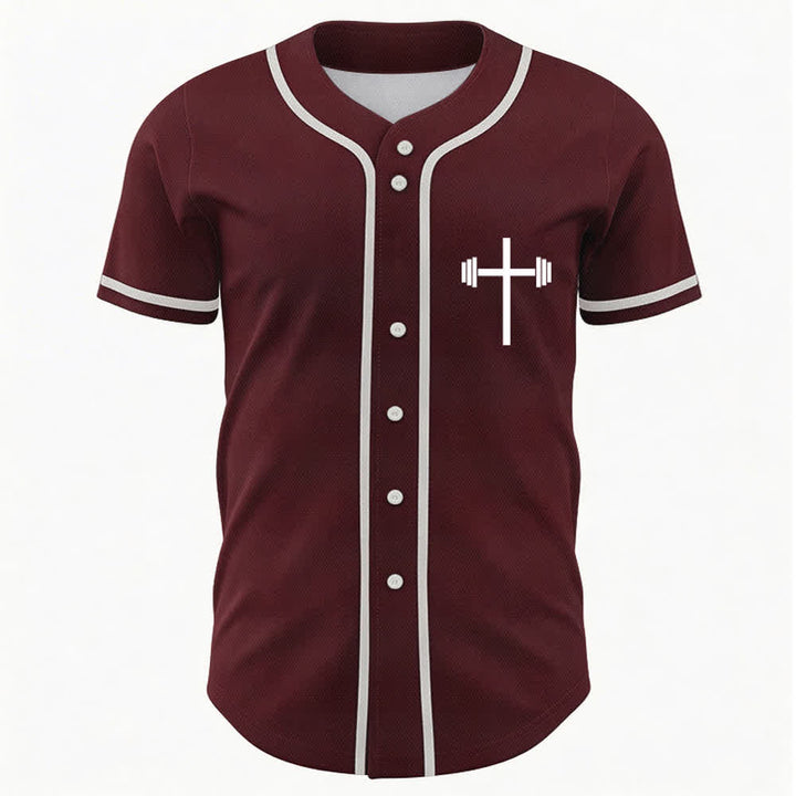 Christianartworkshop Lift Heavy Pray Hard Navy Baseball Jersey - image 23