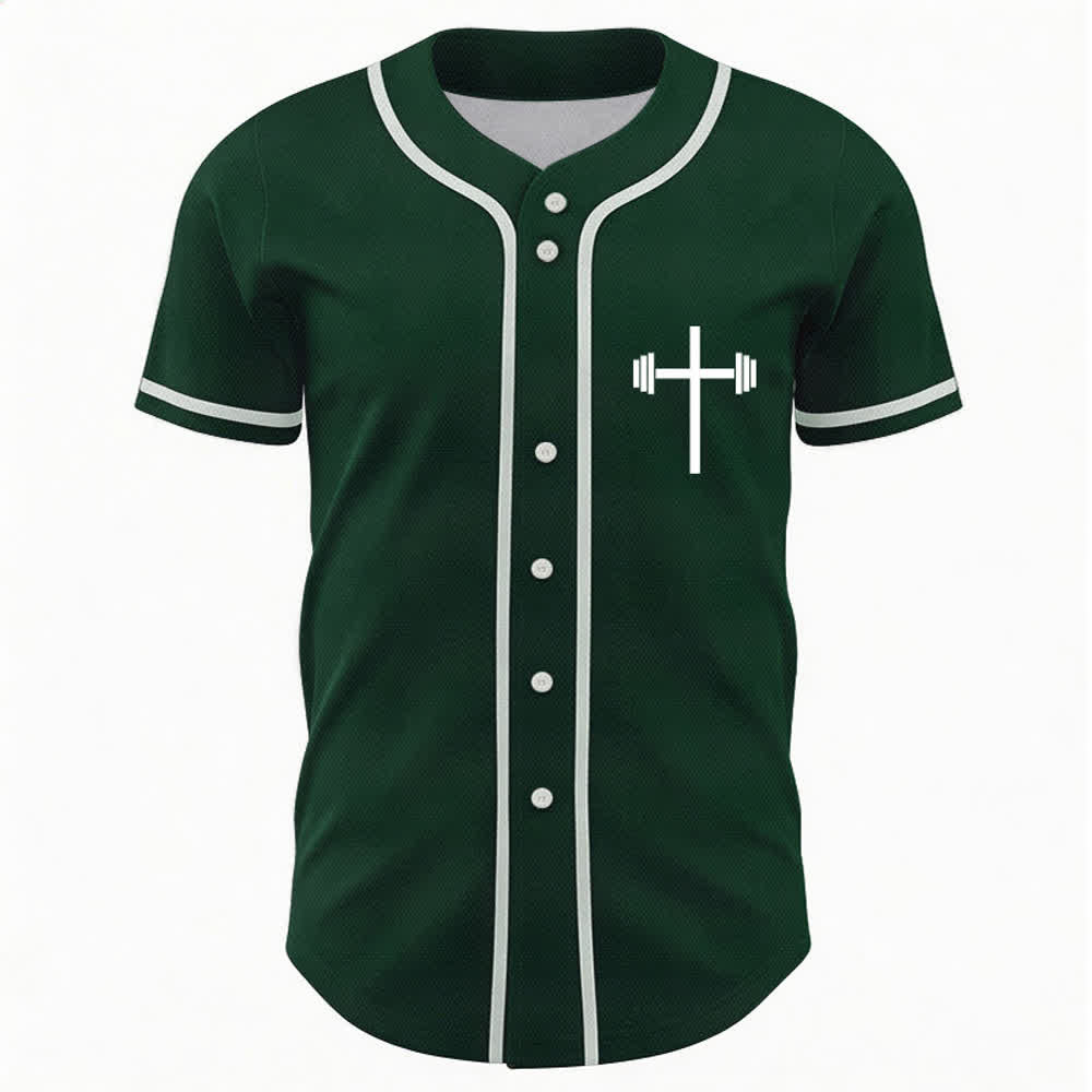 Christianartworkshop Lift Heavy Pray Hard Navy Baseball Jersey - image 16
