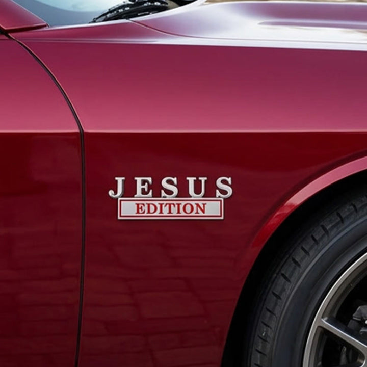 Christianartworkshop 3D Metal Jesus Edition Car Emblem: Emblem of Faithful Roadside Testimony - image 5