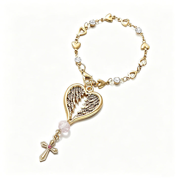 Christianartworkshop Guardian Angel-Wing Heart Keychain for Car: Quiet Reminder of Tender Protection - image 5