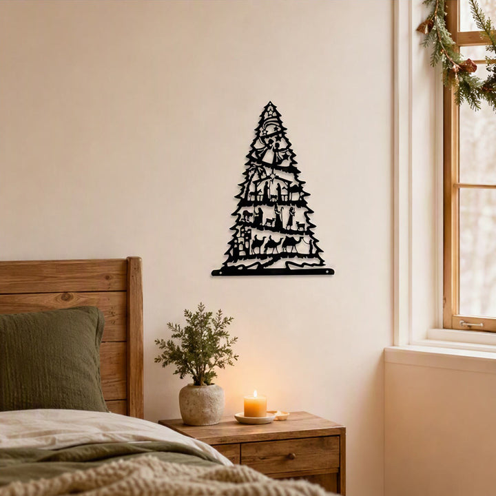 Christianartworkshop Nativity Scene Christmas Tree Metal Wall Art: Emblem of Timeless Peaceful Tidings - image 4