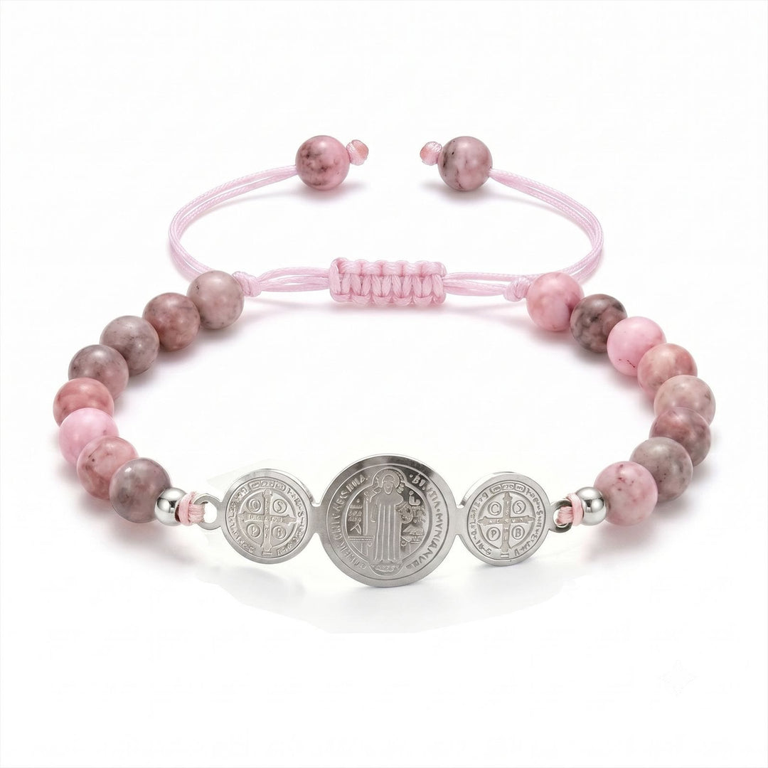 Christianartworkshop Slip Knot Adjustable Saint Beaded Bracelet Emblem Of Timeless Sacred Shelter - image 5