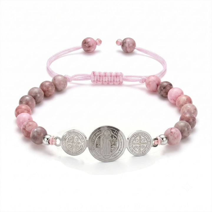 Christianartworkshop Slip Knot Adjustable Saint Beaded Bracelet Emblem Of Timeless Sacred Shelter - image 5