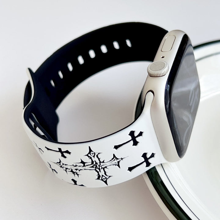 Christianartworkshop Gothic‑Style Multi‑Cross Silicone Watch Strap (Watch Not Included): Talisman Of Timeless Heavenly Grace - image 8