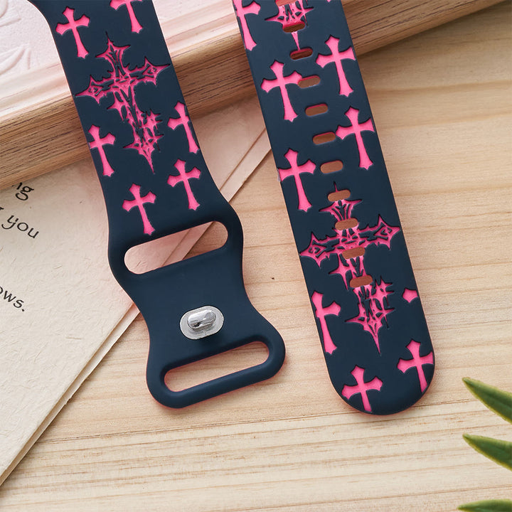 Christianartworkshop Gothic‑Style Multi‑Cross Silicone Watch Strap (Watch Not Included): Talisman Of Timeless Heavenly Grace - image 21