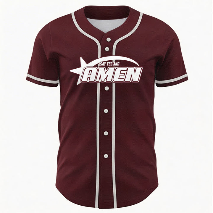 Christianartworkshop Amen Black And White Team Baseball Jersey - image 23