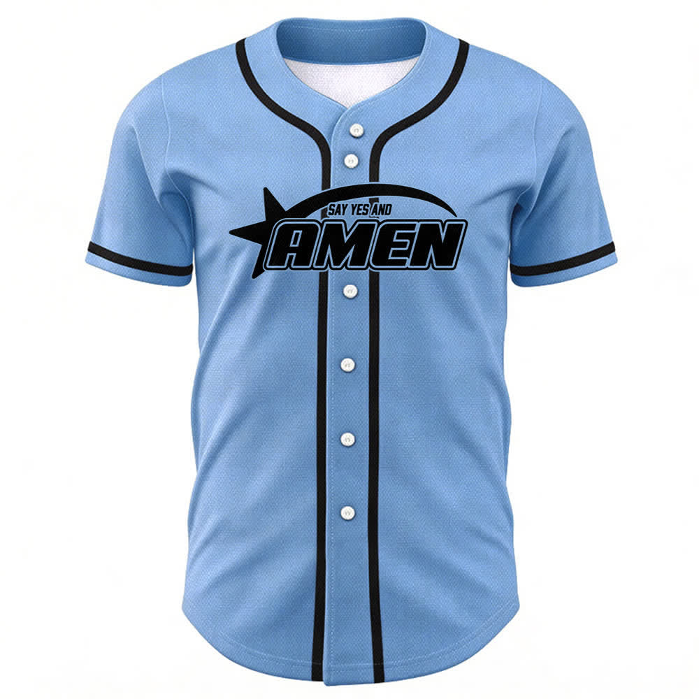 Christianartworkshop Amen Black And White Team Baseball Jersey - image 30