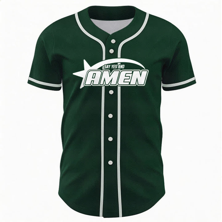 Christianartworkshop Amen Black And White Team Baseball Jersey - image 37