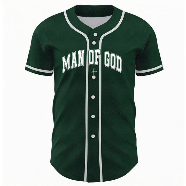 Christianartworkshop Man Of God Varsity Mesh Button Up Baseball Jersey - image 37