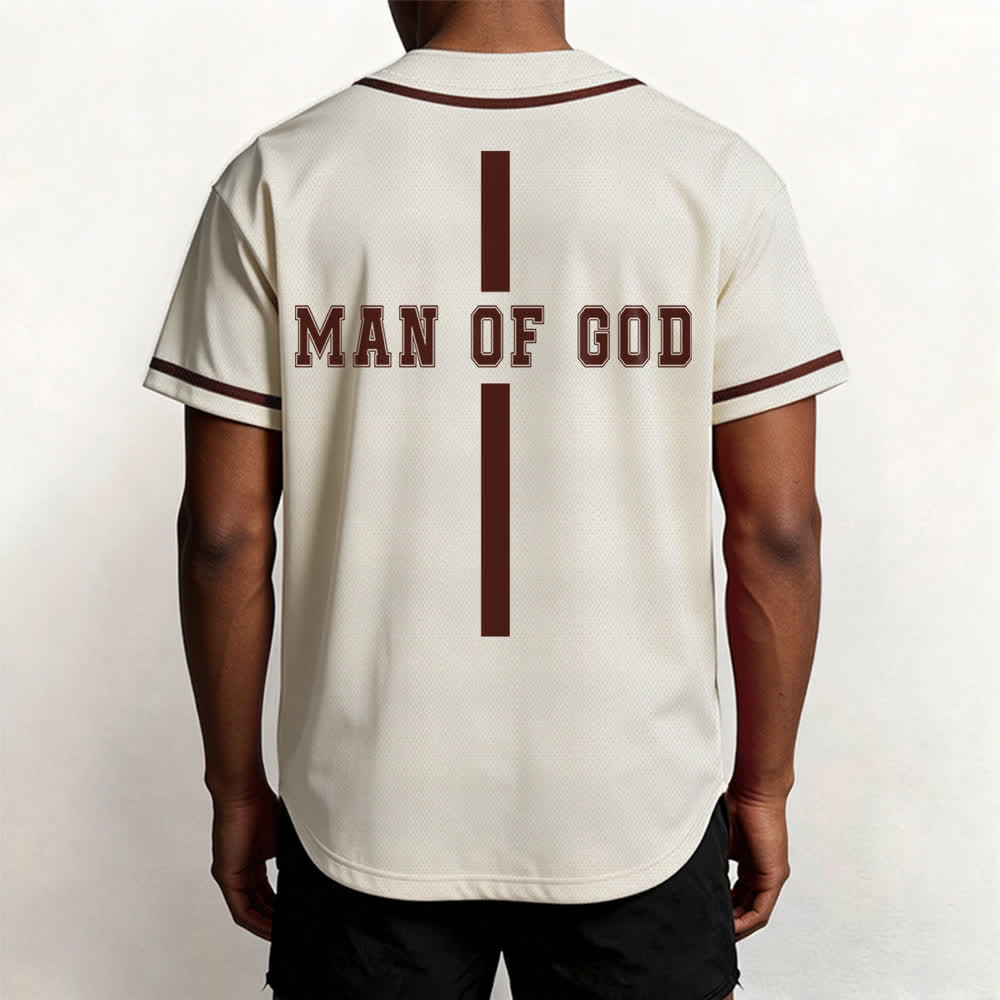 Christianartworkshop Man Of God Varsity Mesh Button Up Baseball Jersey - image 47