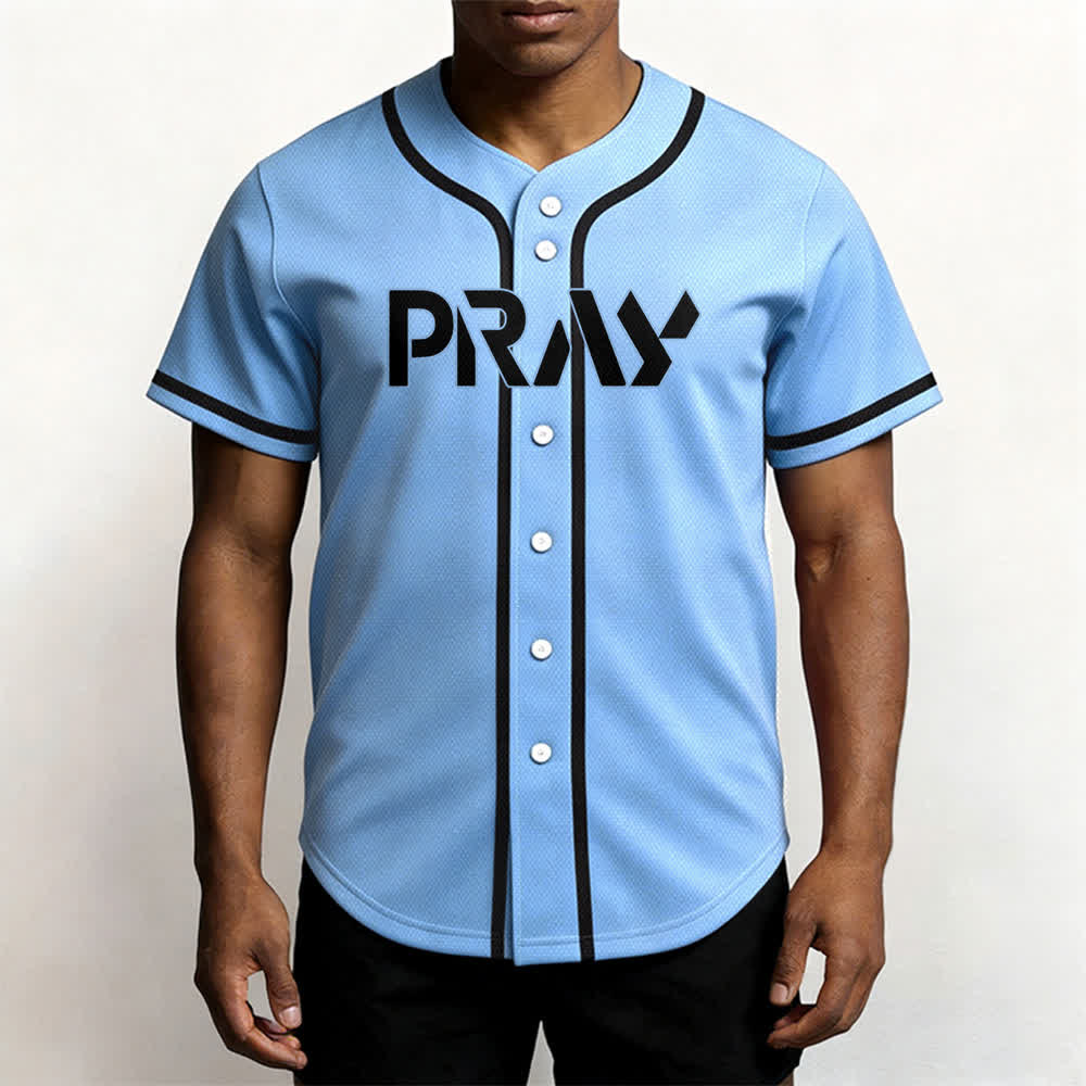 Christianartworkshop Pray Tap My Shoulder Message Baseball Jersey - image 34