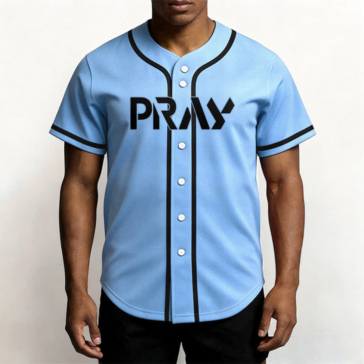 Christianartworkshop Pray Tap My Shoulder Message Baseball Jersey - image 34