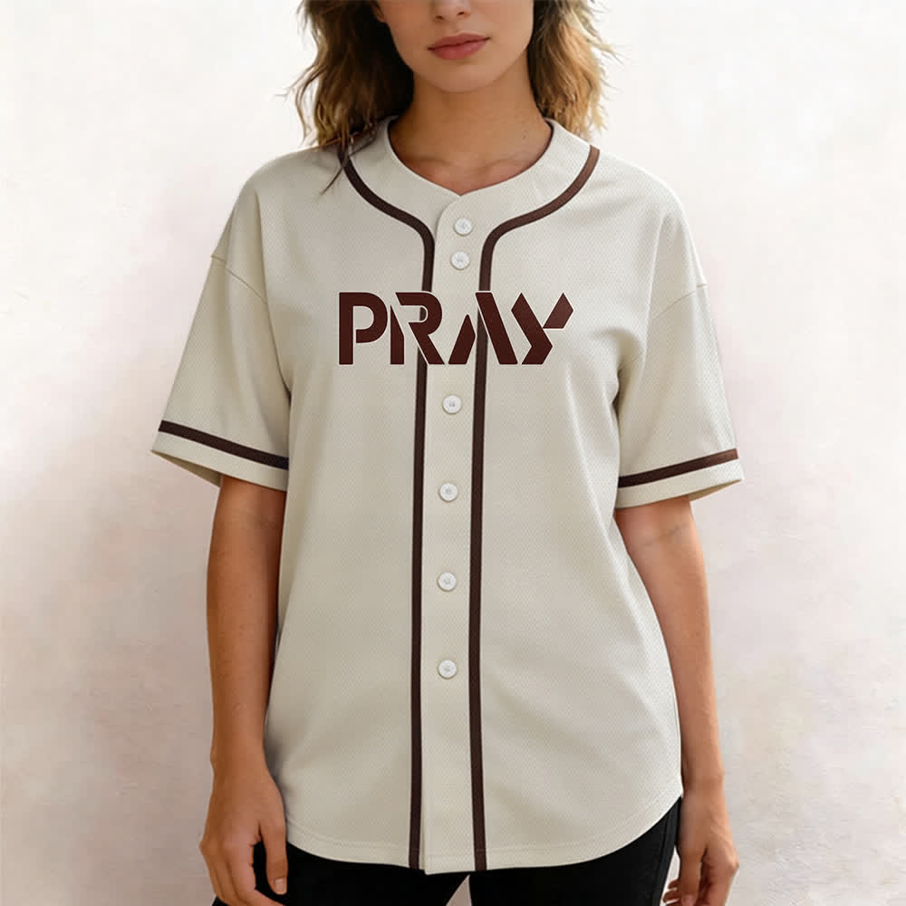 Christianartworkshop Pray Tap My Shoulder Message Baseball Jersey - image 46